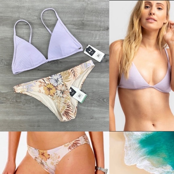 ☀️RIP CURL☀️ PREMIUM SURF BANDED 
PARADISE CALLING CHEEKY BIKINI SET - Picture 1 of 15